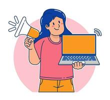 a woman carrying a laptop vector