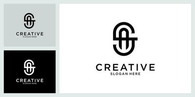 SA or AS initial letter logo design vector