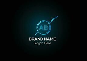 Abstract AB letter modern initial lettermarks logo design vector