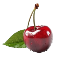 cereja png isolado vermelho baga fruta png fresco cereja fruta vermelho cereja transparente fundo, ai gerado