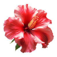 hibiscus fleur png rouge fleur png hibiscus fleur transparent arrière-plan, ai génératif