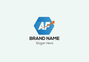 Abstract AF letter modern initial lettermarks logo design vector