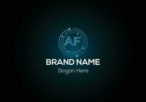 Abstract AF letter modern initial lettermarks logo design vector