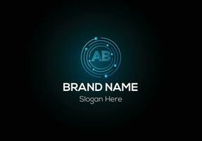Abstract AB letter modern initial lettermarks logo design vector