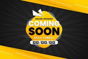 Coming soon design vector illustration on abstract background