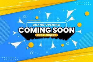 Coming soon design vector illustration on abstract background