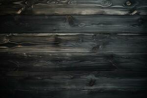 Dark wood board use for background. Horizontal background. Generative AI photo