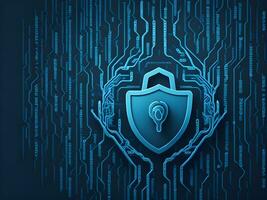 Cyber security and internet protection background ai generate photo