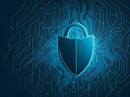 Cyber security and internet protection background ai generate photo