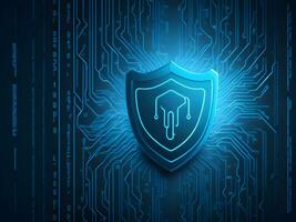Cyber security and internet protection background ai generate photo
