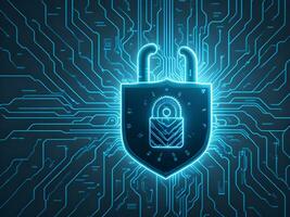 Cyber security and internet protection background ai generate photo