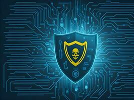 Cyber security and internet protection background ai generate photo