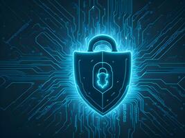 Cyber security and internet protection background ai generate photo