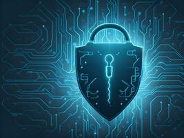 Cyber security and internet protection background ai generate photo