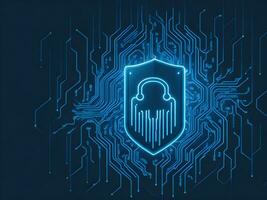 Cyber security and internet protection background ai generate photo