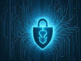 Cyber security and internet protection background ai generate photo