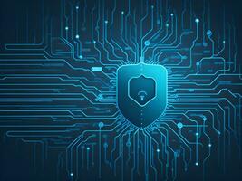 Cyber security and internet protection background ai generate photo