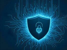 Cyber security and internet protection background ai generate photo