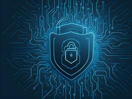 Cyber security and internet protection background ai generate photo