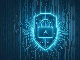 Cyber security and internet protection background ai generate photo