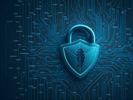 Cyber security and internet protection background ai generate photo