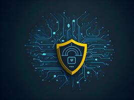 Cyber security and internet protection background ai generate photo