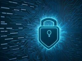 Cyber security and internet protection background ai generate photo