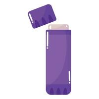 Cartoon purple glue stick vector