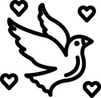 Love Birds Vector Icon Design Illustration