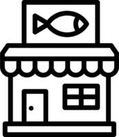 pescado tienda vector icono diseño ilustración