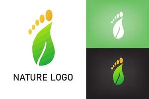 green leaf logo nature vector