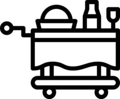 Food trolley Vector Icon Design Illustration