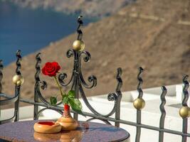 the island of santorin photo