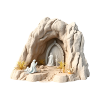 Cartoon cave  Generative Ai png