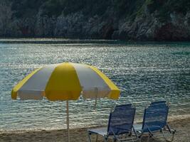 beach on corfu island photo