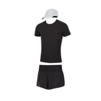 Sports clothing set, exercise cut out isolated transparent background png