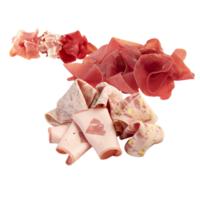 Bacon, Bologna, Smoked Ham cut out isolated transparent background png