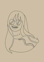 Stunning Girl Designs Bundle with Retro Hand-Drawn Vector Illustrations. Minimalistic Abstract Faces, Hands, and Shapes in Contemporary Silhouette Style.
