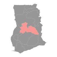 bono este región mapa, administrativo división de Ghana. vector ilustración.