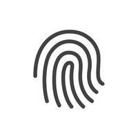 Fingerprint icon isolated vector illustration.