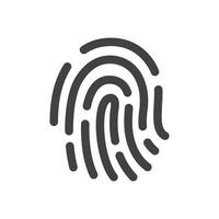 Fingerprint icon isolated vector illustration.