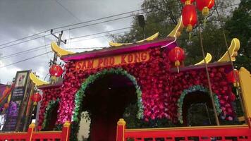 Semarang, Indonesia - October 31, 2022 - Flower Carnival in Semarang City video