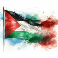 An image of the Palestinian flag. Free Palestine, free Gaza, abstract art, red, green, black. War in the Middle East photo