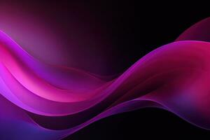 Abstract background with the effect of waves, lines, pink, black. Banner, wallpaper, place for text photo