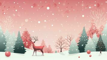 Christmas background with Christmas trees, banner, place for design photo