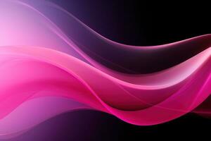Abstract background with the effect of waves, lines, pink, black. Banner, wallpaper, place for text photo