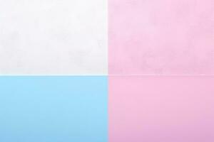 Simple abstract background white pink blue colors. Space for text, surface for design photo