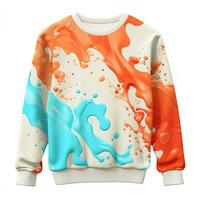 Sweatshirt, jacket, jumper, image of clothing, isolate on a white background, mockup template photo