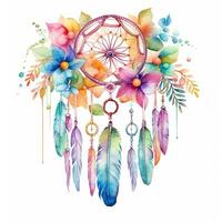 acuarela arco iris arte, vistoso ilustración, sublimación clipart en blanco antecedentes foto