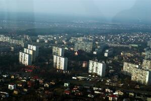 autumn aerial photo of Warsaw  in Poland